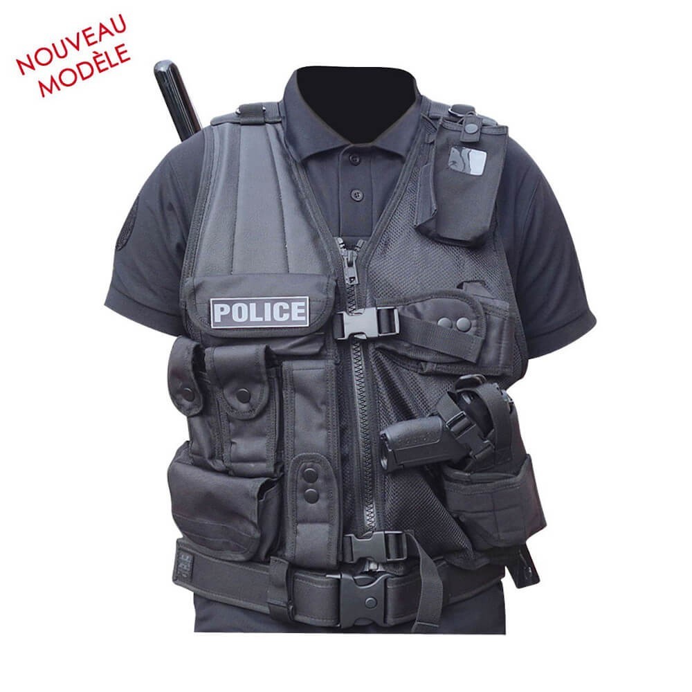 Gilet Tactique Forces d'Intervention - Holster Droitier - Patrol Equipement