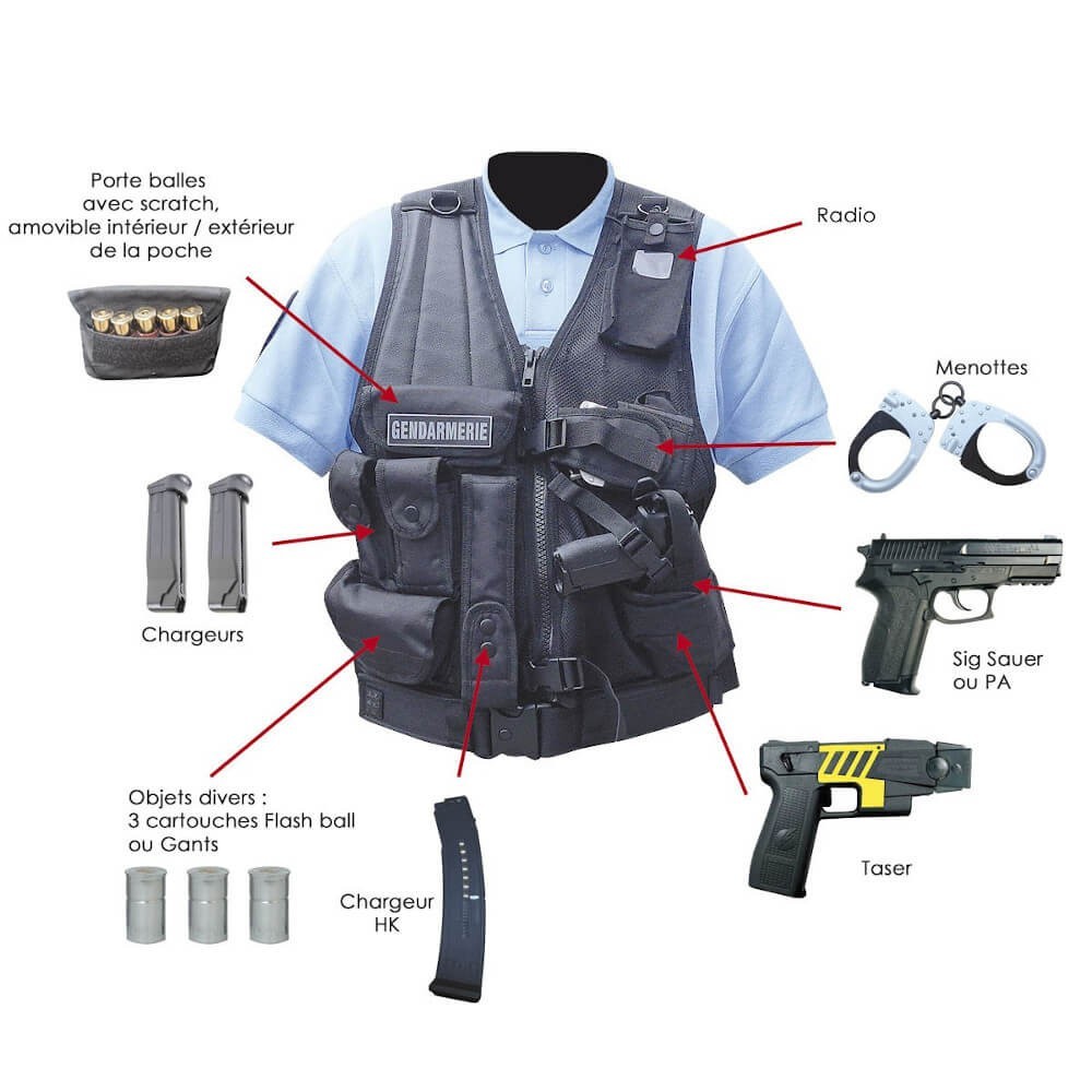 Accessoire porte menottes Gendarmerie Police marque Force Series