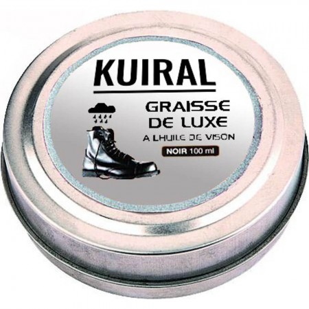 Graisse de Luxe Noire pour Cuir Lisse de Chaussures Rangers - 100 ml - Kuiral