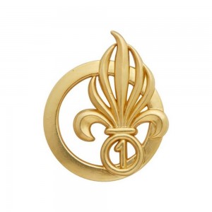 Insigne de Béret Or Légion 1er REI (Régiment Étranger d'Infanterie)