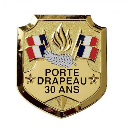 Insigne Porte-Drapeaux 30 ans - Taille Réduction - Bacqueville