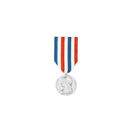 Médaille d'Honneur des Travaux Publics - Ordonnance Civile - Argent - en Bronze Argenté