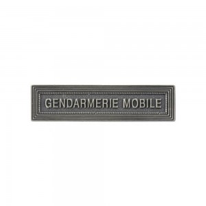 Agrafe Gendarmerie Mobile Argent pour Médaille Pendante