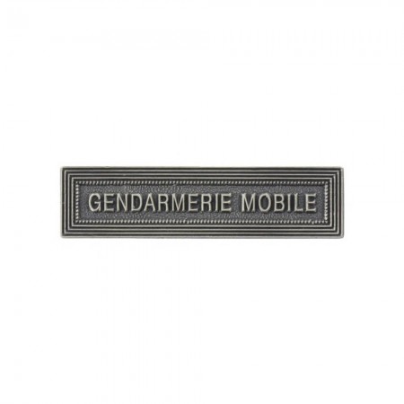 Agrafe Gendarmerie Mobile Argent pour Médaille Pendante