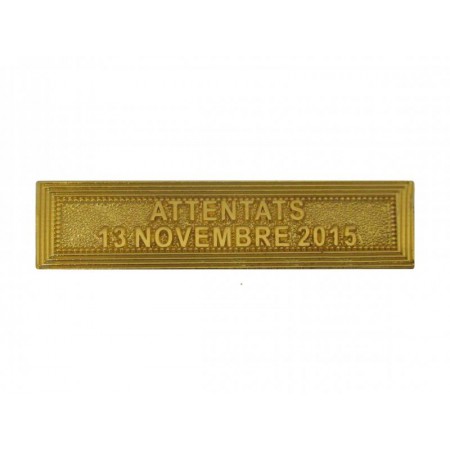 Agrafe Attentats Novembre 2015 pour Médaille Pendante
