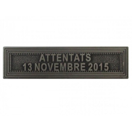 Agrafe Attentats Novembre 2015 pour Médaille Pendante