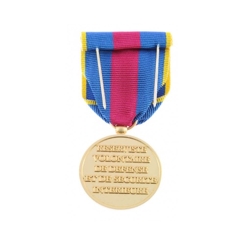 Médaille Ordonnance MRV-DSI (ex-SMV) - des Réservistes Volontaire de Défense et de Sécurité Intérieure - Or