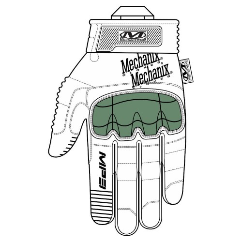 Gants d'Intervention Coqués Respirants M-Pact 3 Noir - Mechanix