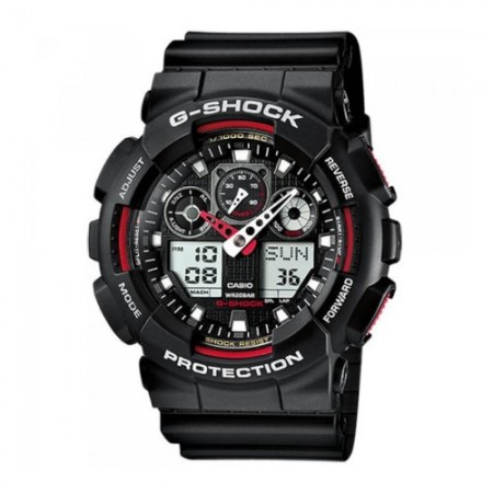 Montre Casio G-Shock Ultra-Résistante Classic GA-100 - Noir et Rouge