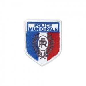 Écusson Soie Brodé Police...