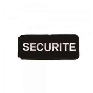 Brassard d'Intervention SECURITE Brodé - Fond Noir Lettres Blanches - AltoRisk 2