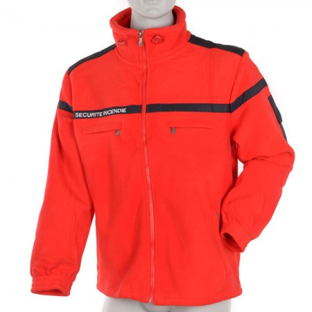 Blouson Polaire Sécurité Incendie Rouge - AltoRisk