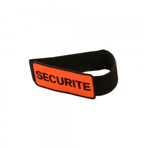 Brassard d'Intervention SECURITE Brodé - Fond Orange Lettres Noires - AltoRisk 2