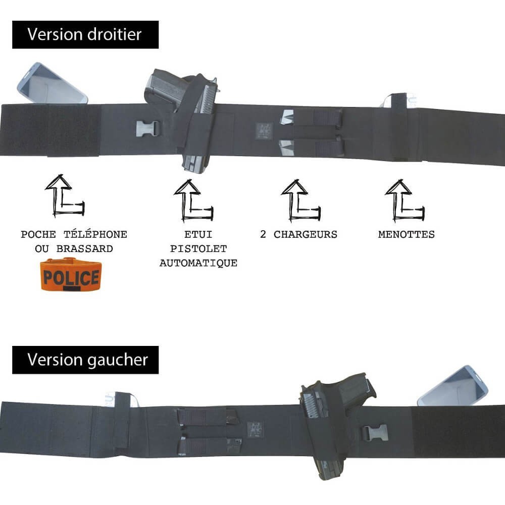 HOLSTER DE CEINTURE CORDURA POUR DROITIERS ET GAUCHERS