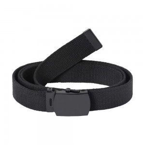 Ceinture Toile Unie - Taille Unique 130 cm - Cityguard - Bleu Marine Boucle Argent 2