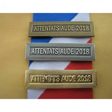Agrafe Attentats Aude 2018 pour Médaille Pendante