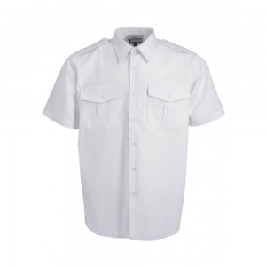 Chemise Blanche SP - Pattes d'Épaules et Poches - Manches Courtes - DMB