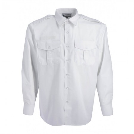 Chemise Blanche SP - Pattes d'Épaules et Poches - Manches Longues - DMB