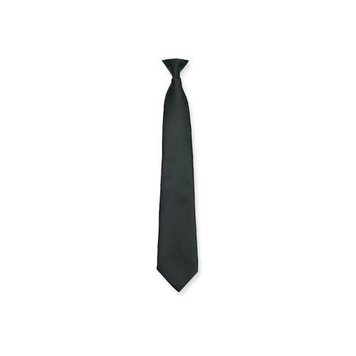 Cravate à Clip Anti-Agression - Polyester Noire - Attache Rapide - DMB
