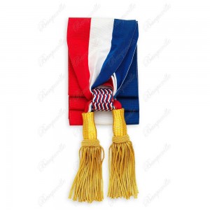 Echarpe Tricolore de Cérémonie pour Maire - avec Glands Luxe