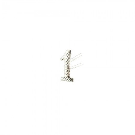 Agrafe Chiffre Métal n°1 Argent (10 mm) pour Médaille Pendante