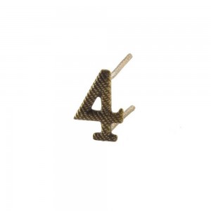 Agrafe Chiffre Métal n°4 Bronze (6 mm) pour Médaille Réduction et Dixmude